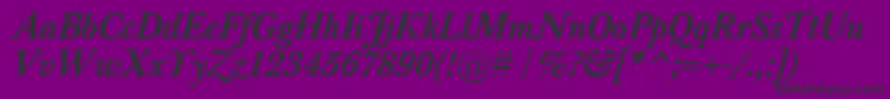 BaskervilleClassicoBolditalic Font – Black Fonts on Purple Background