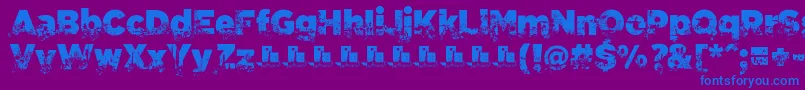 C.A.Gatintas Font – Blue Fonts on Purple Background