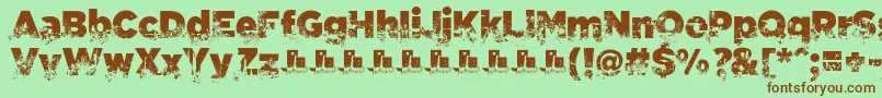 C.A.Gatintas Font – Brown Fonts on Green Background