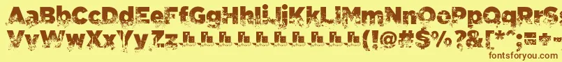 C.A.Gatintas Font – Brown Fonts on Yellow Background