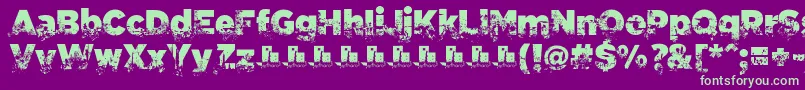 C.A.Gatintas Font – Green Fonts on Purple Background