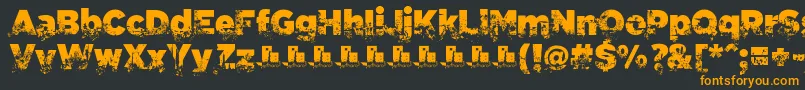 Шрифт C.A.Gatintas – оранжевые шрифты на чёрном фоне