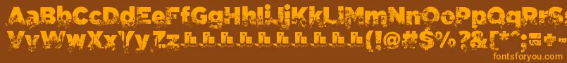 C.A.Gatintas Font – Orange Fonts on Brown Background