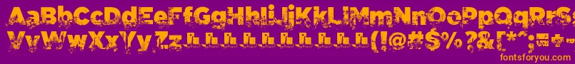 C.A.Gatintas Font – Orange Fonts on Purple Background