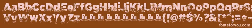 C.A.Gatintas Font – Pink Fonts on Brown Background