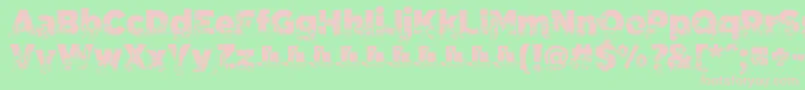 C.A.Gatintas Font – Pink Fonts on Green Background