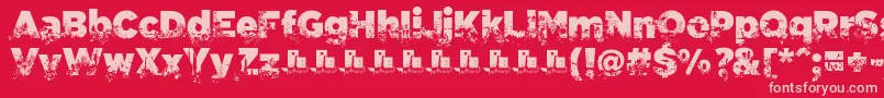 C.A.Gatintas Font – Pink Fonts on Red Background