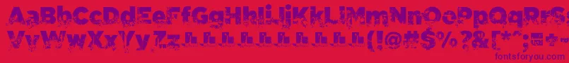 C.A.Gatintas Font – Purple Fonts on Red Background