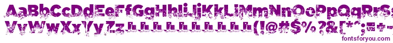 C.A.Gatintas-Schriftart – Violette Schriften auf weißem Hintergrund