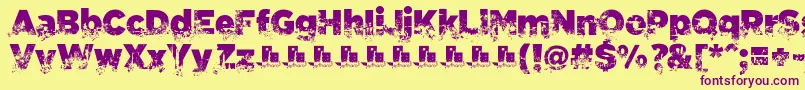 C.A.Gatintas Font – Purple Fonts on Yellow Background