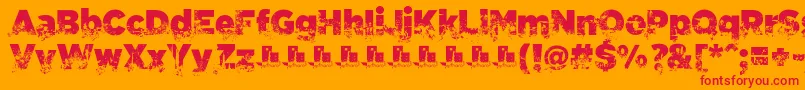 C.A.Gatintas Font – Red Fonts on Orange Background