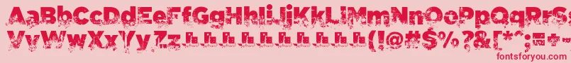 C.A.Gatintas Font – Red Fonts on Pink Background