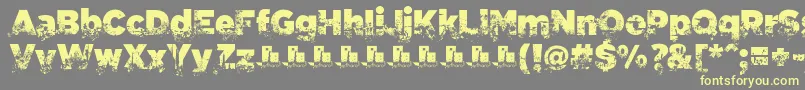 C.A.Gatintas Font – Yellow Fonts on Gray Background