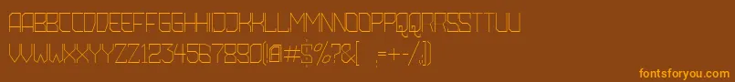 AmbossXtraLite Font – Orange Fonts on Brown Background