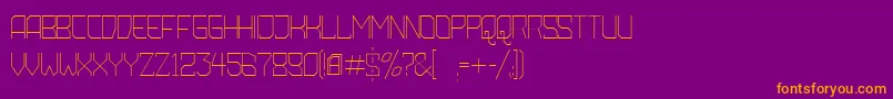 AmbossXtraLite Font – Orange Fonts on Purple Background