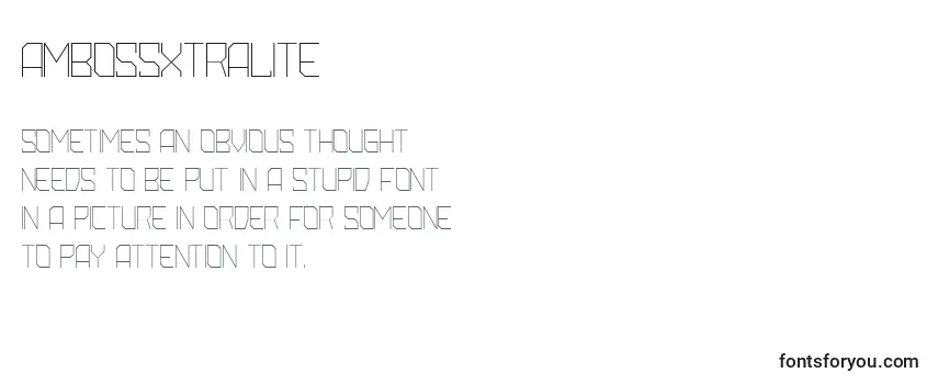 AmbossXtraLite-fontti