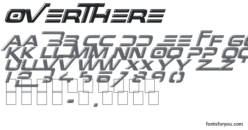 Schriftart OverThere – Alphabet, Zahlen, spezielle Symbole