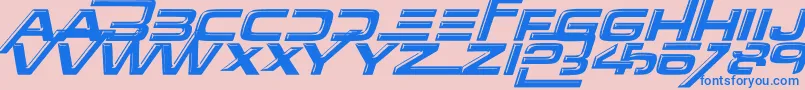 OverThere Font – Blue Fonts on Pink Background