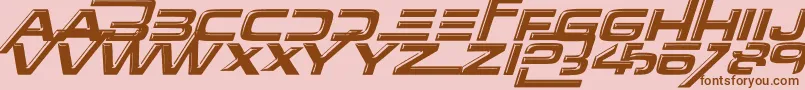 Шрифт OverThere – коричневые шрифты на розовом фоне