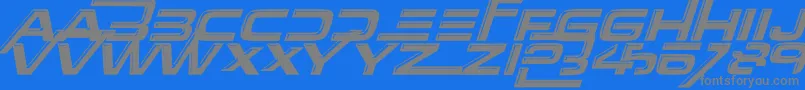 OverThere Font – Gray Fonts on Blue Background