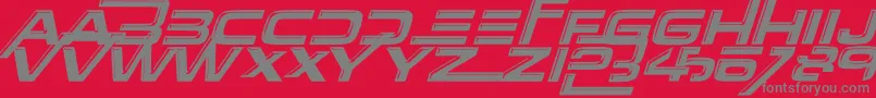 OverThere Font – Gray Fonts on Red Background