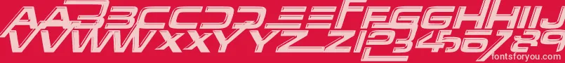 OverThere Font – Pink Fonts on Red Background