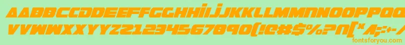 GuardianCondensedItalic Font – Orange Fonts on Green Background