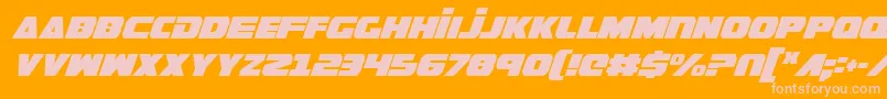 GuardianCondensedItalic Font – Pink Fonts on Orange Background