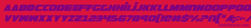 GuardianCondensedItalic Font – Purple Fonts on Red Background