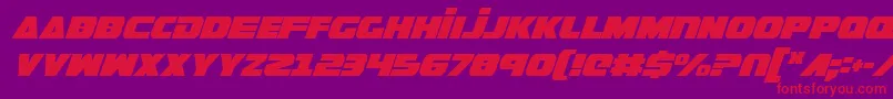 GuardianCondensedItalic Font – Red Fonts on Purple Background