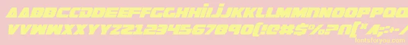 GuardianCondensedItalic Font – Yellow Fonts on Pink Background