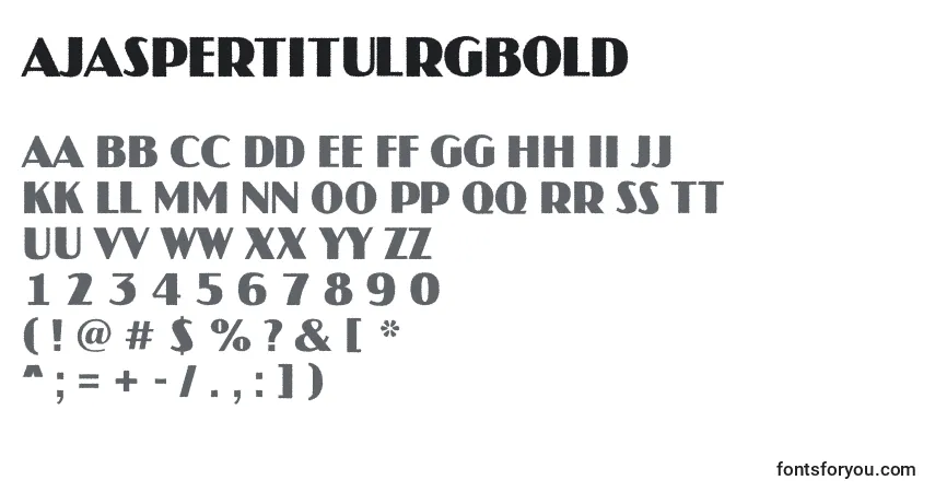 AJaspertitulrgBold-fontti – aakkoset, numerot, erikoismerkit