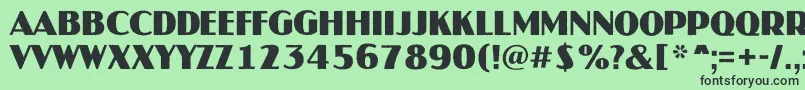 フォントAJaspertitulrgBold – 緑の背景に黒い文字