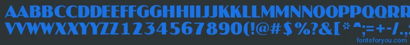 AJaspertitulrgBold Font – Blue Fonts on Black Background