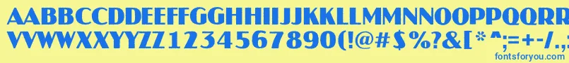 AJaspertitulrgBold Font – Blue Fonts on Yellow Background