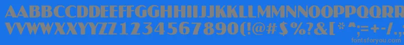 フォントAJaspertitulrgBold – 青い背景に灰色の文字