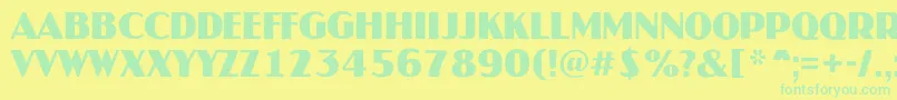 AJaspertitulrgBold Font – Green Fonts on Yellow Background