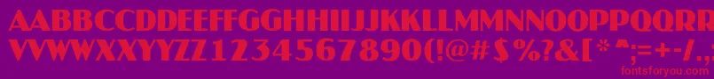 AJaspertitulrgBold Font – Red Fonts on Purple Background