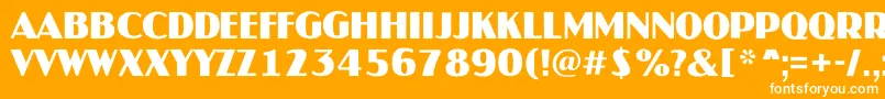 フォントAJaspertitulrgBold – オレンジの背景に白い文字