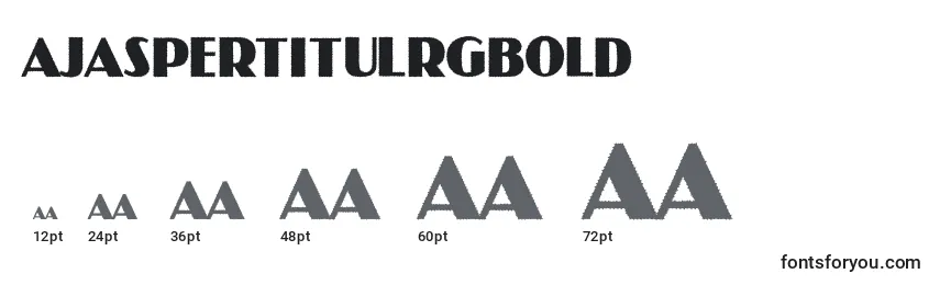Размеры шрифта AJaspertitulrgBold