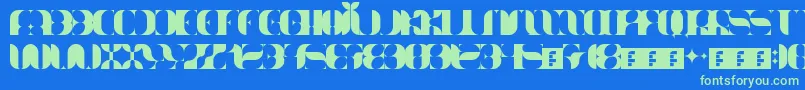 Nameator Font – Green Fonts on Blue Background