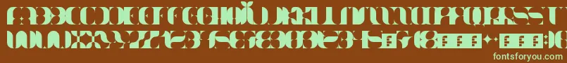 Nameator Font – Green Fonts on Brown Background