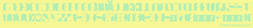 Nameator Font – Green Fonts on Yellow Background