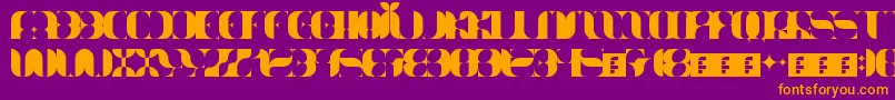 Nameator Font – Orange Fonts on Purple Background