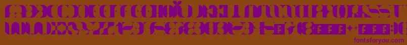 Nameator Font – Purple Fonts on Brown Background