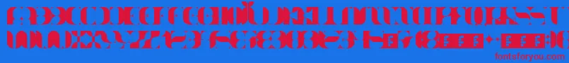 Nameator Font – Red Fonts on Blue Background