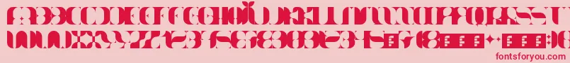 Nameator Font – Red Fonts on Pink Background