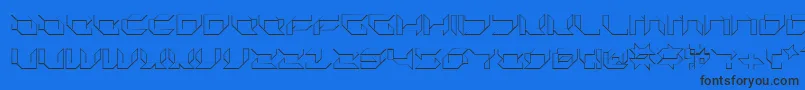 Weitere Informationen zur Plurs-Schriftart Plurs-Schriftart – Schwarze Schriften auf blauem Hintergrund