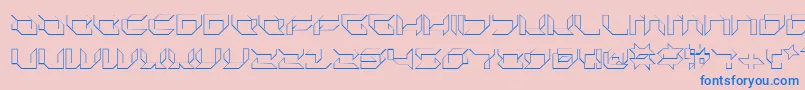 Plurs Font – Blue Fonts on Pink Background