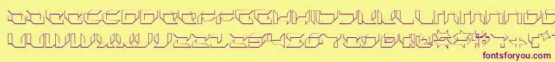 Plurs Font – Purple Fonts on Yellow Background